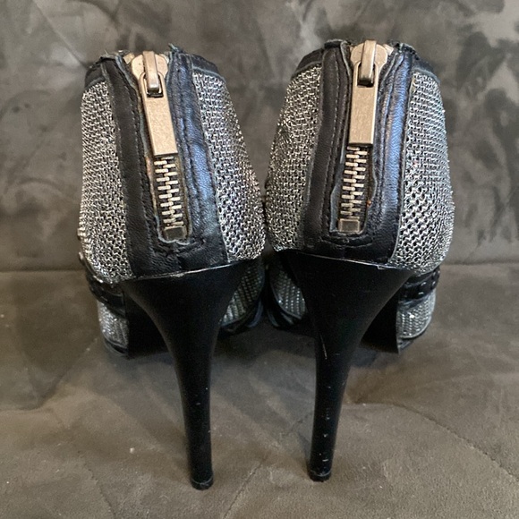 Dolce Vita Black Chain Mesh Heels - Picture 5 of 9